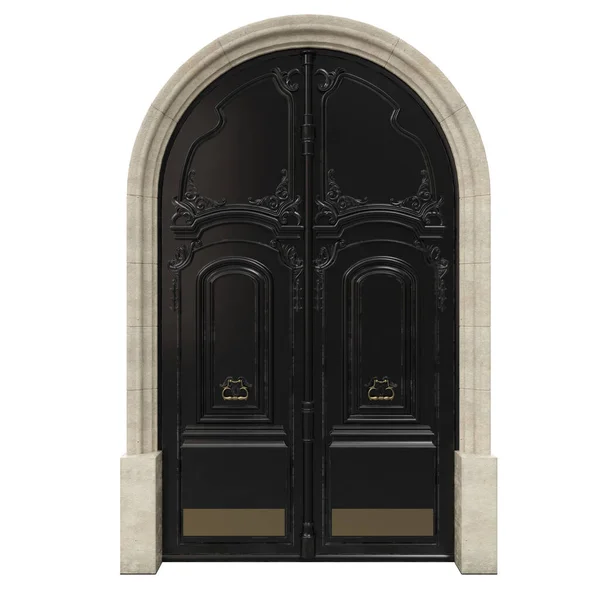 Classic Door Beautiful Houses — Stock Photo, Image