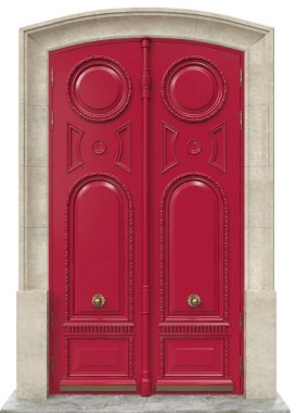 Lüks evler için klasik giriş kapıları.