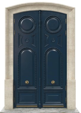 Lüks evler için klasik giriş kapıları.