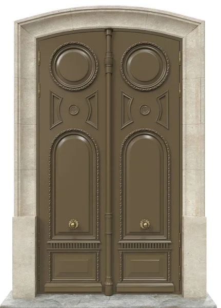 Portas Entrada Clássicas Para Casas Luxo — Fotografia de Stock