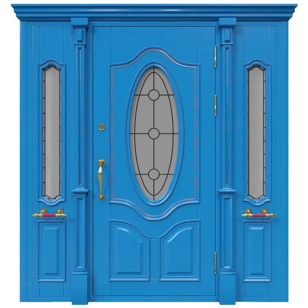 Klasyczne Drzwi Wejściowe Luksusowych Domów — Zdjęcie stockowe
