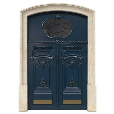 Lüks evler için klasik giriş kapıları.