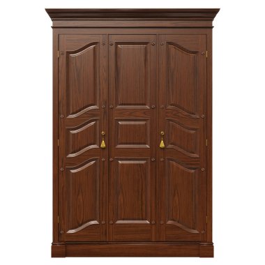 3d render classic style wooden wardrobe for classroom libraries and interiors in classic style