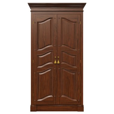 3d render classic style wooden wardrobe for classroom libraries and interiors in classic style