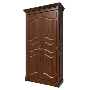 3d render classic style wooden wardrobe for classroom libraries and interiors in classic style