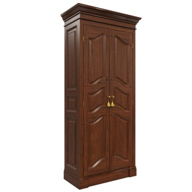 3d render classic style wooden wardrobe for classroom libraries and interiors in classic style