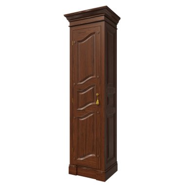 3d render classic style wooden wardrobe for classroom libraries and interiors in classic style