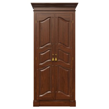 3d render classic style wooden wardrobe for classroom libraries and interiors in classic style