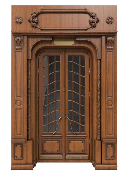 Toegangsdeuren Voor Klassieke Landhuizen Oude Huizen — Stockfoto