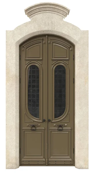Vstupní Dveře Pro Klasické Venkovské Domy Staré Domy — Stock fotografie