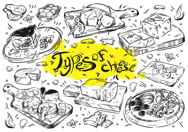 อาหารท วาดด วยม ดเด ลแยกช สชน บนพ นหล ขาว มเบ — ภาพเวกเตอร์สต็อก