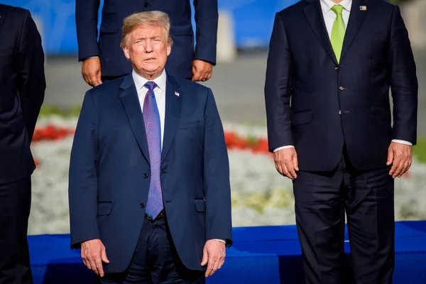 2018 Брюссель Бельгия Президент Соединенных Штатов Америки Дональд Трамп Прибыл — стоковое фото
