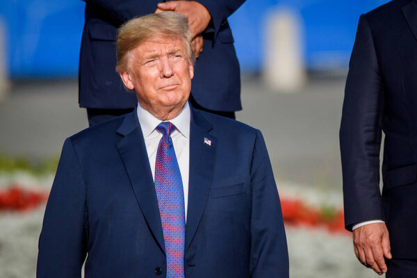 11.07.2018. BRUSSELS, BELGIUM. Donald Trump, President of United States of America  World leaders arrives for Working dinner, during NATO (North Atlantic Treaty Organization) SUMMIT 2018)
