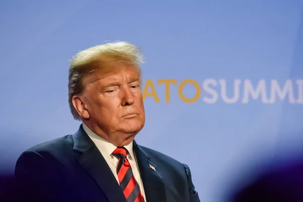 2018 Brussels Belgium Konferencja Prasowa Donalda Trumpa Prezydenta Stanów Zjednoczonych — Zdjęcie stockowe