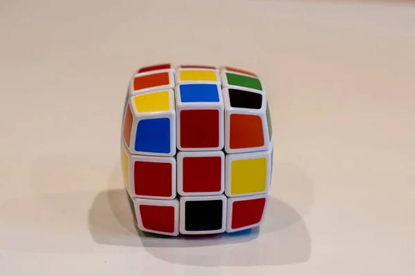 Cubo Rubik Quebra Cabeça Combinação Inventado 1974 Pelo Escultor Húngaro — Fotografia de Stock