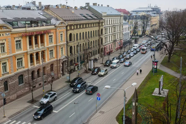Riga Lettland November 2019 Selektive Fokussierung Foto Fahrzeuge Auf Der — Stockfoto