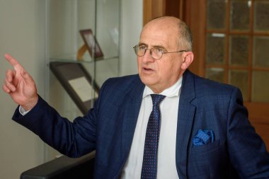 RIGA, LATVIA. 10 Haziran 2021. Zbigniew Rau, Polonya Dışişleri Bakanı..