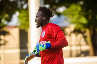 RIGA, LATVIA. 5 Ağustos 2021. UEFA Avrupa Konferansı Ligi RIGA FC ve Hibernianlar arasındaki Üçüncü Ön eleme Turu.