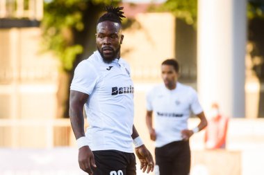 RIGA, LATVIA. 5 Ağustos 2021. UEFA Avrupa Konferansı Ligi RIGA FC ve Hibernianlar arasındaki Üçüncü Ön eleme Turu.