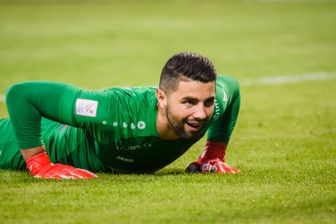 RIGA, LATVIA. 5 Ağustos 2021. UEFA Avrupa Konferansı Ligi RIGA FC ve Hibernianlar arasındaki Üçüncü Ön eleme Turu.