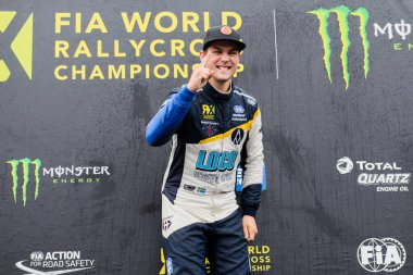 RIGA, LATVIA. 17 Eylül 2017. FIA DÜNYA Çapraz Şampanyası, LATVIA NESTE RALYCROSS