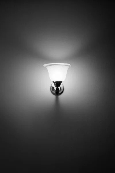 Wall lamp black and white — Stock Photo, Image