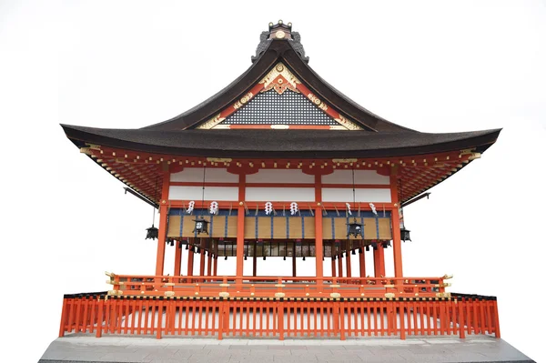 Templo japonês fundo branco — Fotografia de Stock