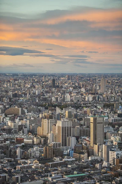 Widok na miasto Japonia w nocy — Zdjęcie stockowe