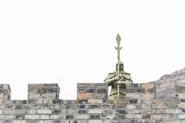 Mura di pietra e guardiano — Foto Stock