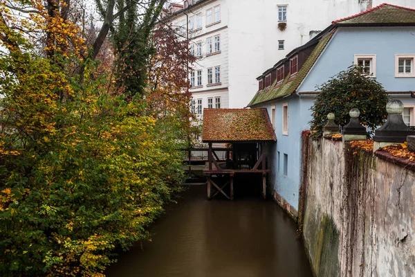 Alvorada Outono Histórica Praga Ponte Carlos Sobre Rio Vltava Praga — Fotografia de Stock