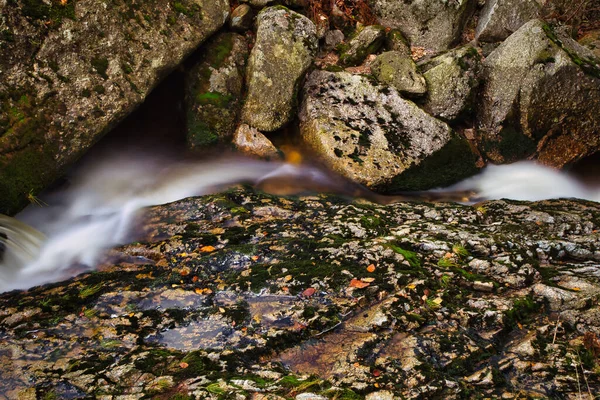 Осінній Вплив Струмків Чорних Великих Стольпицьких Водоспадів Горі Джизер Вода — стокове фото