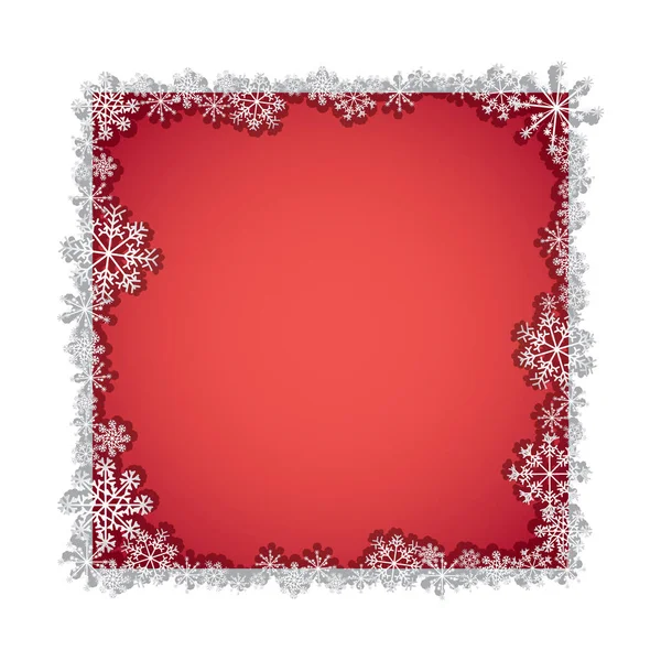 Απομονωμένο πλαίσιο Foto με νιφάδες χιονιού και σκιά. Διακοσμητικό στολίδι Χειμερινό μοτίβο jpeg εικόνα. Πρότυπο διακοπών για το σχεδιασμό καρτών ή προσκλήσεων — Φωτογραφία Αρχείου