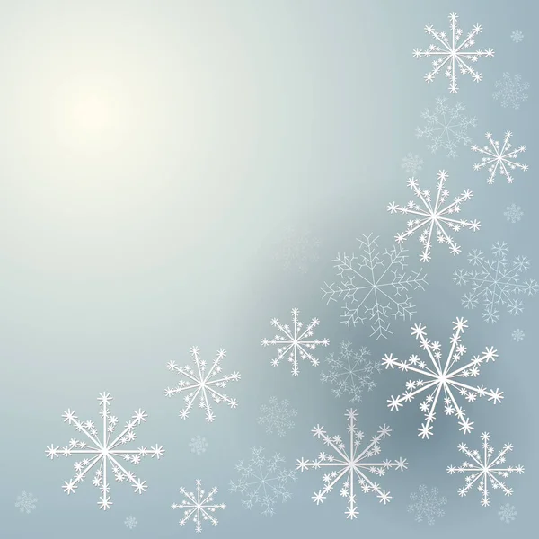 Inverno bianco fiocchi di neve celebrazione sfondo. Biglietto di auguri congelato nevicata. Illustrazione Jpeg — Foto Stock