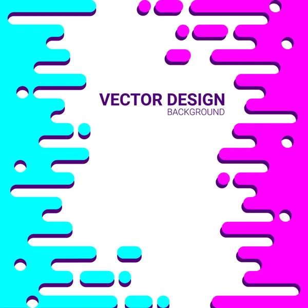 色丸みを帯びた流体波形状を持つ抽象的な背景。設計のためのベクトル動的液体イラスト — ストックベクタ