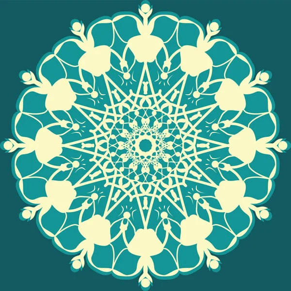 Αφηρημένη floral στρογγυλό διακοσμητικό σύμβολο. Εκλεκτά διακοσμητικά στοιχεία. Oriental κυκλικό μοτίβο, εικόνα jpeg. Χρωματισμός σελίδας βιβλίου — Φωτογραφία Αρχείου