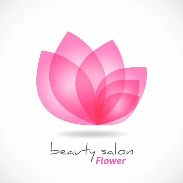 Flower symbol abstract beauty salon cosmetics brand style. Lotus leaves logotype design. Vector luxury fashion template. Health spa concept — Stock Vector