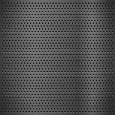 Yuvarlak delikleri ve yansıma krom yüzeyi olan gümüş metal doku. Izgara, ızgara ve ızgara şeklinde daire şeklinde çizim yapın. Gri metal paslanmaz çelik alüminyum endüstriyel ve teknoloji için arka planı delmiş. Jpeg