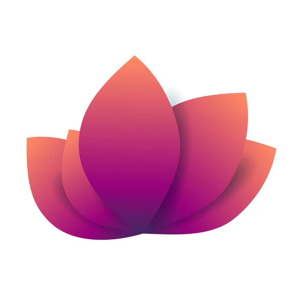 Logo lótusz árnyékkal távozik. Virág, mint szimbólum szépségszalon kozmetikumok márka stílus. Egészségfürdő koncepció design. Jpeg luxus divat sablon — Stock Fotó