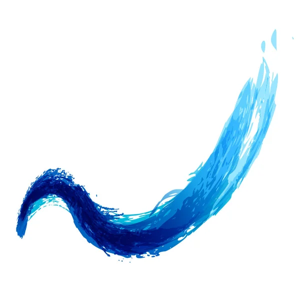 Logo de salpicadura de tinta azul. Onda de agua colorida abstracta. Diseño de flujo de fluido ecológico. Plantilla de concepto Aqua grunge. Jpeg. — Foto de Stock