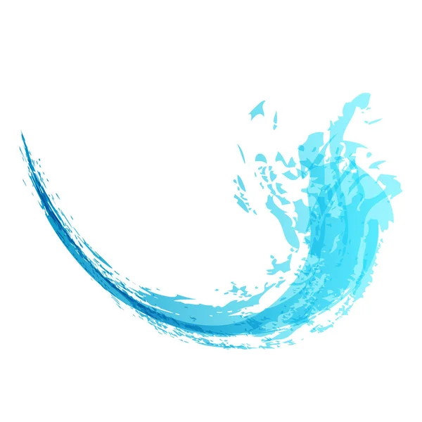 Logo de ola de agua azul. Salpicadura de tinta colorida abstracta. Plantilla de flujo de líquido ecológico. Jpeg aqua grunge design illustaration — Foto de Stock