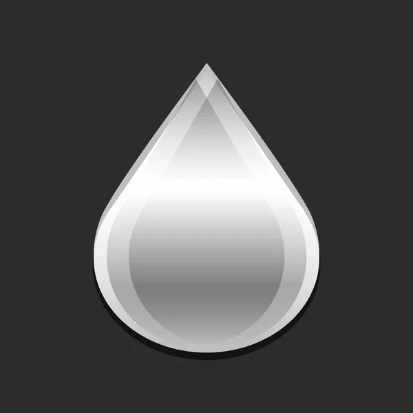 Silver olja droppe ikon på svart bakgrund. Grafisk vätskesymbol. Industriell flytande logotyp för företag. Jpeg illustaration — Stockfoto