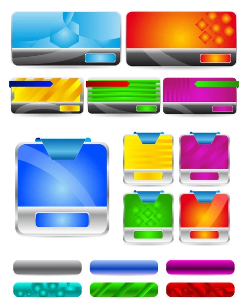 Large colorful set of web banne.Template blank frame for special prise or sales. Design elements. Jpeg Illustration — Stock Photo, Image