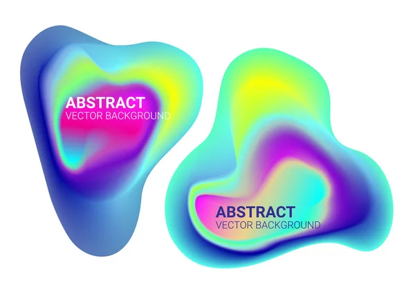 抽象液色グラデーション波 流体はカラフルな形をしています ぼかしの色はソフトトランジションに効果的です 現代のフラックスベクトル図 — ストックベクタ