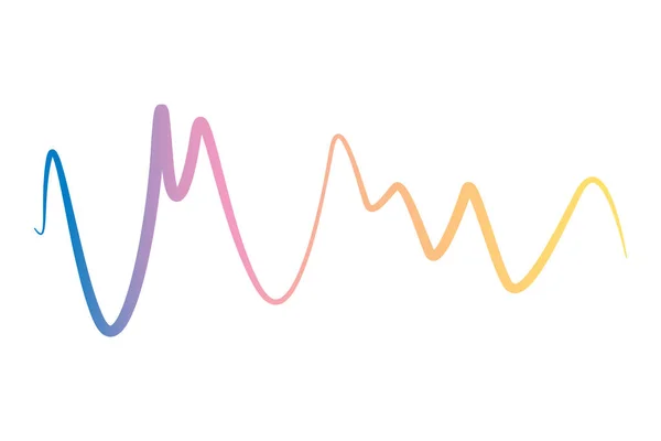Colore Logo Onda Audio Pulse Music Design Player Banner Simbolo — Foto Stock