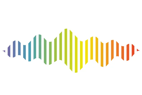 Логотип Музыкальной Волны Цветной Элемент Эквалайзера Изолированный Символ Дизайна Иллюстрация — стоковое фото
