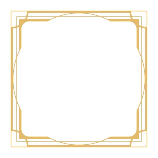 Goud frame, rand of rand op grijze achtergrond. Vintage luxe design element. Retro decoratiepatroon. Jpeg grafische illustratie — Stockfoto