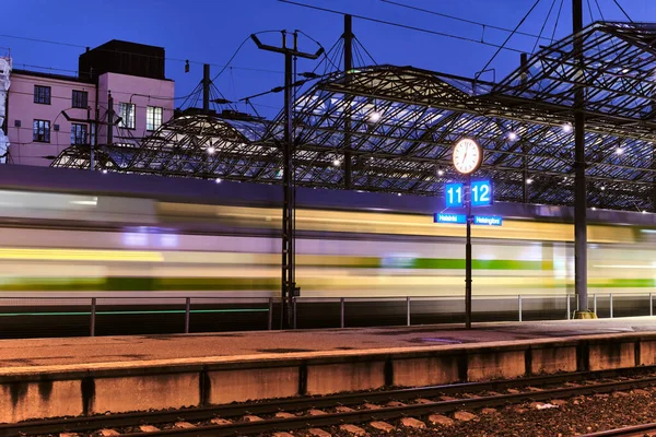 Helsinki Finlande Octobre 2020 Gare Centrale Helsinki Dans Soirée — Photo