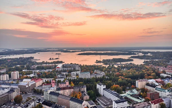 Vista Aérea Bairro Taka Toolo Helsinque Finlândia — Fotografia de Stock