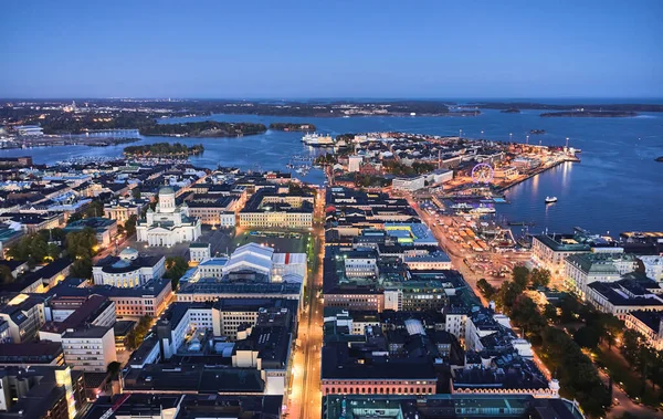 Aerial View Kruununhaka Katajanokka Neighbourhoods Helsinki Finland — Stock Photo, Image