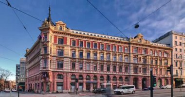 Finlandiya, Helsinki - 10 Kasım 2020: Orta Helsinki 'deki Hollanda Büyükelçiliği.